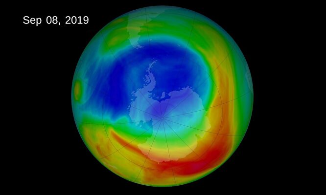 El agujero de la capa de ozono, descubierto en los 80, es ahora más pequeño que nunca |  NASA