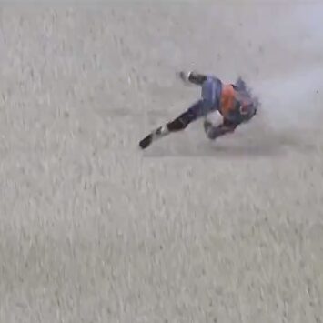 Oliveira, en el momento de la caída. |  Imagen TV