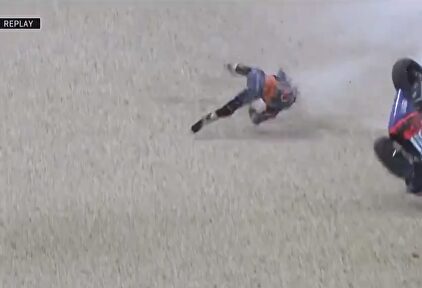 Oliveira, en el momento de la caída. |  Imagen TV