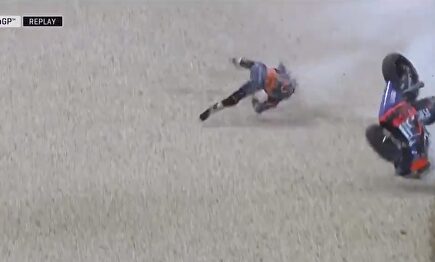 Oliveira, en el momento de la caída. |  Imagen TV