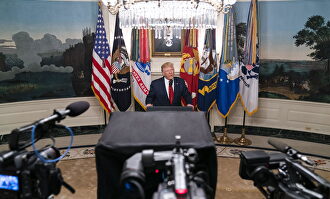 El presidente de Estados Unidos, Donald Trump, anuncia la muerte del líder del Estado Islámico. |  EFE