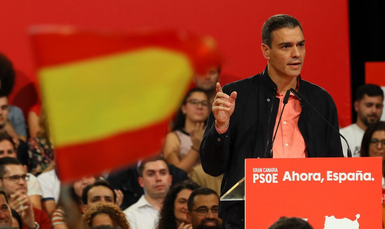 El presidente del Gobierno en funciones, Pedro Sánchez, en campaña |  EFE