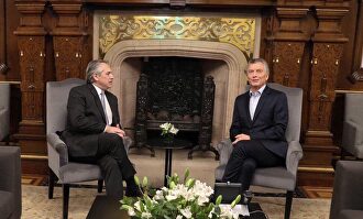 Encuentro entre Alberto Fernández y Mauricio Macri. |  Foto publicada en la cuenta de @mauriciomacri