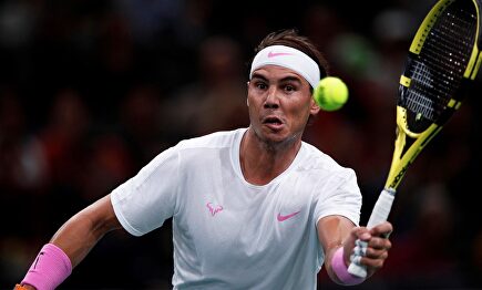Rafa Nadal, durante su primer partido ante Adrian Mannarino. |  EFE