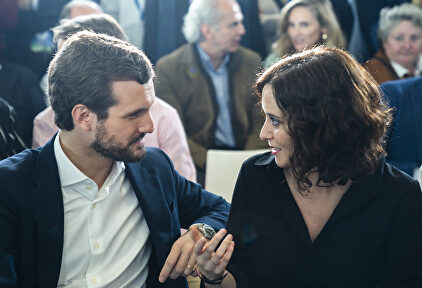 Casado y Ayuso este domingo. |  David Mudarra