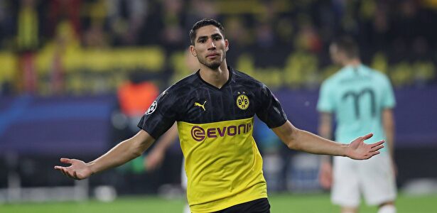 Achraf firmó un doblete en la remontada del Borussia Dortmund ante el Inter |  Cordon Press