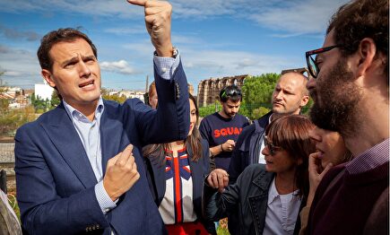 Albert Rivera, este miércoles en Mérida. |  EFE