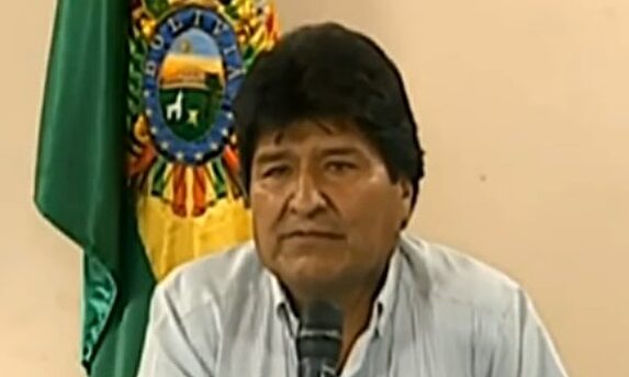 Evo Morales, en el momento de su renuncia. |  Imagen TV