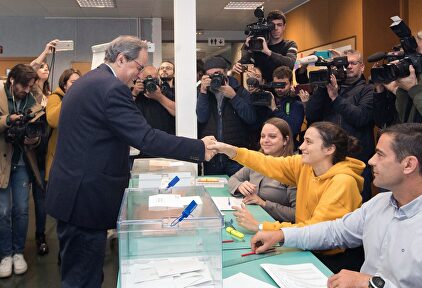 Quim Torra, votando el 10-N | EFE