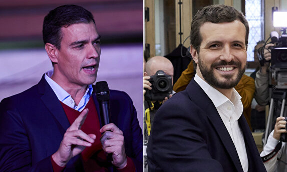 Pedro Sánchez y Pablo Casado |  Cordon Press