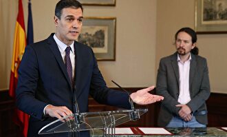 Pedro Sánchez y su aliado comunista, Pablo Iglesias |  EFE