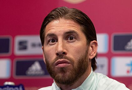 Sergio Ramos, en rueda de prensa con la selección española en el Ramón de Carranza. |  EFE