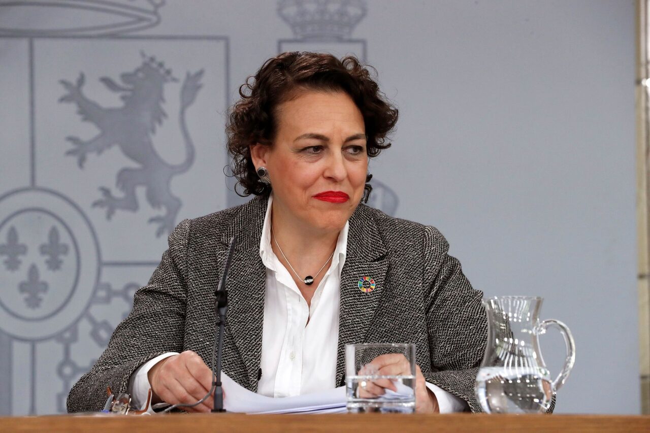 La ministra de Trabajo, Migraciones y Seguridad Social en funciones, Magdalena Valerio, el pasado viernes |  EFE