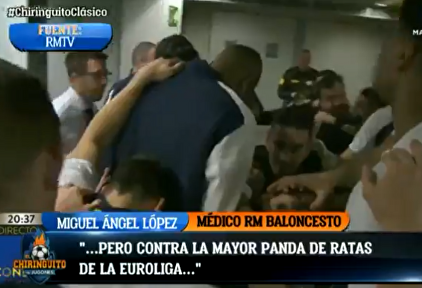 El médico del Real Madrid de baloncesto pide perdón por llamar "ratas" a los jugadores del Barcelona