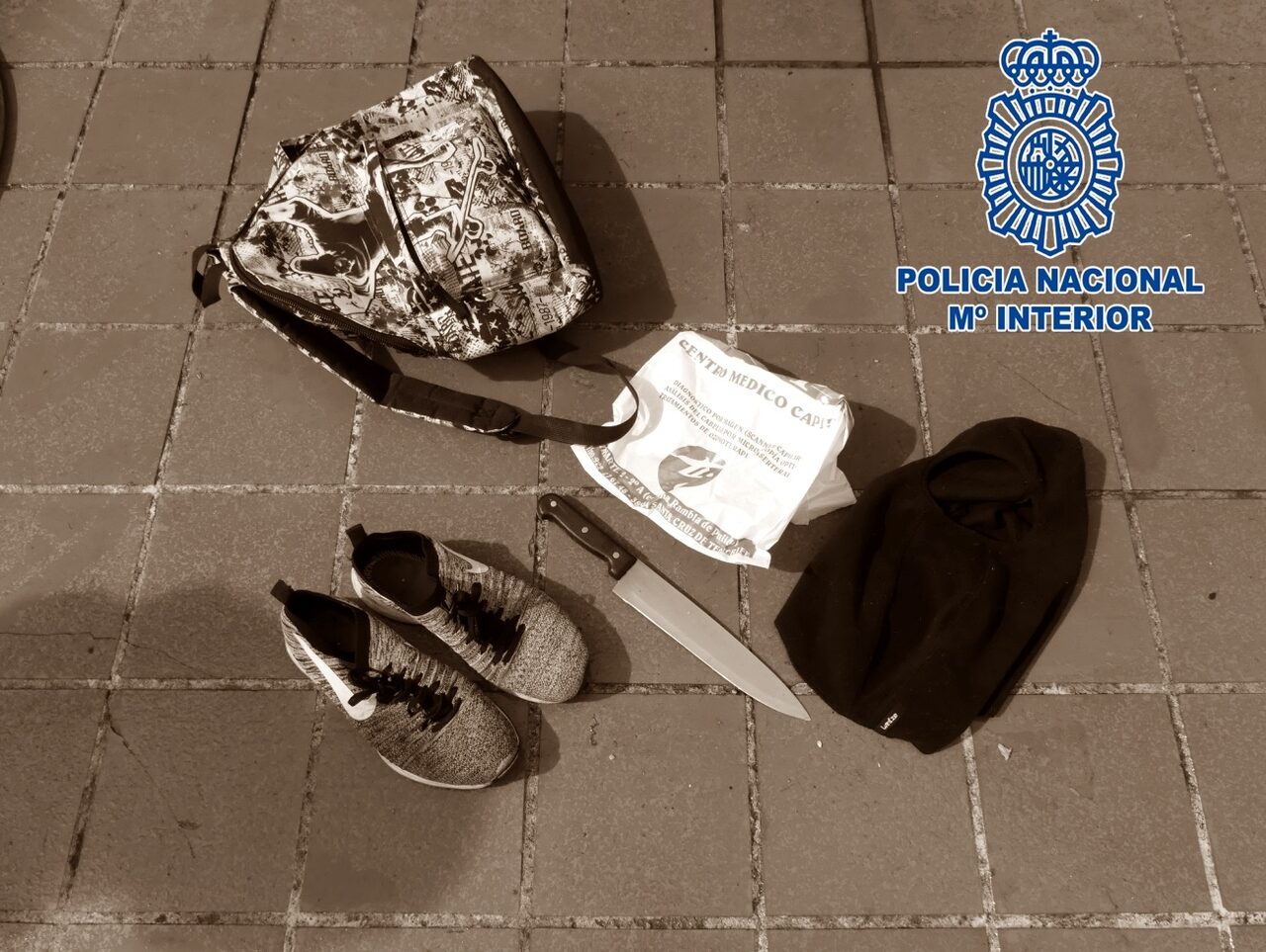 Objetos utilizados por los atracadores |  EP