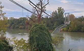 El puente derrumbado |  Twitter: @sdis31officiel