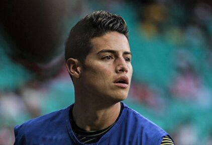 James Rodríguez, en un entrenamiento con la selección colombiana. |  Cordon Press