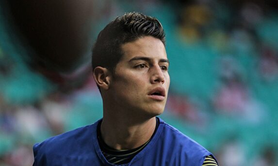 James Rodríguez, en un entrenamiento con la selección colombiana. |  Cordon Press