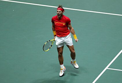 Rafa Nadal empató la serie a uno y ganó en dobles. |  EFE