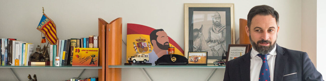 Santiago Abascal, en su nuevo despacho en la sede de Vox. |  David Alonso Rincón