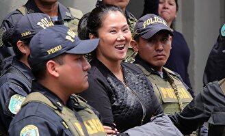 Keiko Fujimori, cuando fue detenida en octubre de 2018. |  EFE