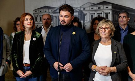 El portavoz de ERC, Gabriel Rufián este martes en el Congreso |  ERC