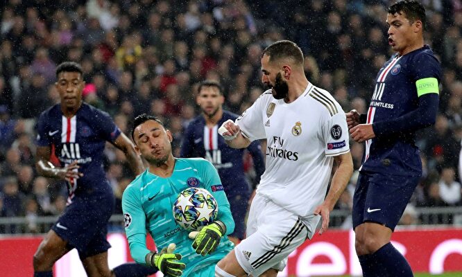 Keylor Navas y Benzema brillaron en el Real Madrid-PSG. |  EFE