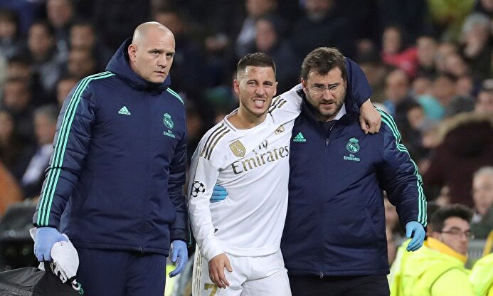 Eden Hazard, lesionado con el Real Madrid el pasado 26 de noviembre. | EFE/Archivo