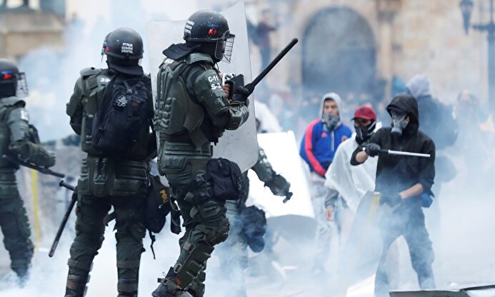 Disturbios en Bogotá. |  EFE