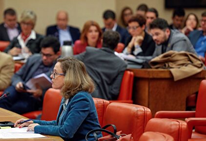 Nadia Calviño, este miércoles en la Diputación Permanente. |  EFE