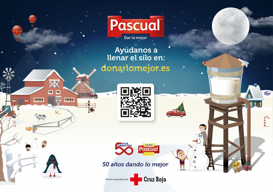 Pascual lanza una campaña donde pretende recoger miles de litros de leche que se donarán a Cruz Roja para los niños que más lo necesiten.