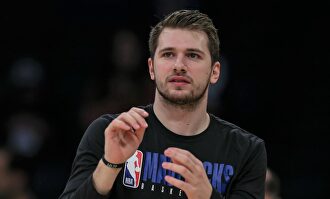 Luka Doncic, en el calentamiento de un partido con los Dallas Mavericks. |  Cordon Press
