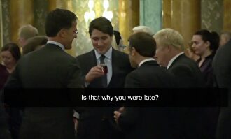 Cazan al presidente de Canadá burlándose de Trump en un corrillo con Macron y Johnson