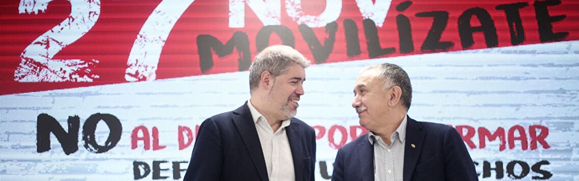El secretario general de CCOO, Unai Sordo, y el de UGT, Pepe Álvarez |  Europa Press.