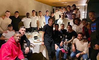 La cena de Navidad de los jugadores del Real Madrid en Filandón. |  Twitter: @SergioRamos