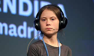 Greta, durante su visita a Madrid | EFE