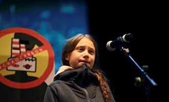 Greta, durante su reciente paso por Madrid. |  EFE