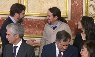 Iglesias, Espinosa de los Monteros y Arrimadas. |  Europa Press