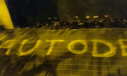 Pintada de los CDR en la sede de ERC. |  CDR