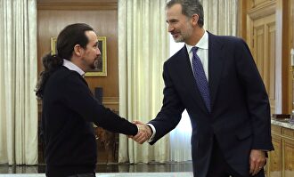 Pablo Iglesias, tomando posesión como vicepresidente del Gobierno |  EFE