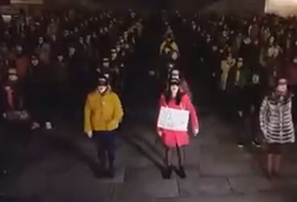 Imagen del acto 'feminista' |  TV