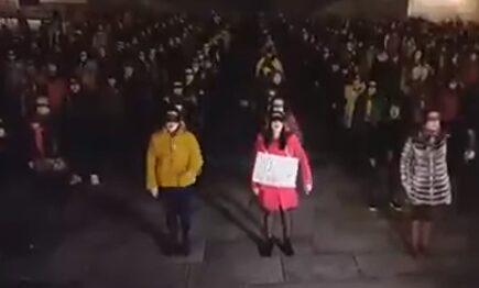 Imagen del acto 'feminista' |  TV