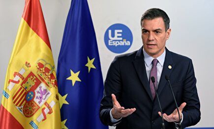 Rueda de prensa de Pedro Sánchez desde Bruselas. |  EFE