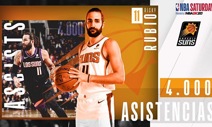 Homenaje a Ricky Rubio por llegar a las 4.000 asistencias en la NBA