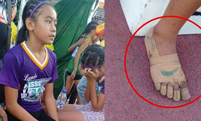 La niña que gana tres oros tras correr sin zapatillas 