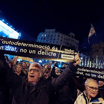 Manifestación por Junqueras ante la delegación de la UE |  EFE