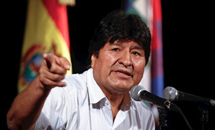 Rueda de prensa de Evo Morales en Buenos Aires. |  EFE