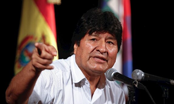 Rueda de prensa de Evo Morales en Buenos Aires. |  EFE
