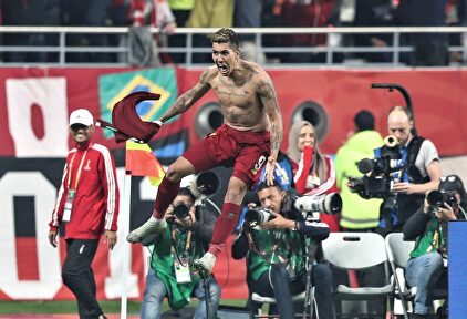 Roberto Firmino celebra su gol en la final ante el Flamengo. |  EFE
