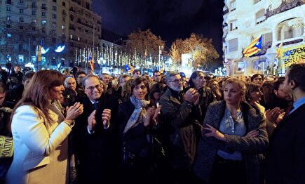 Los separatistas celebran la sentencia del TJUE. |  EFE